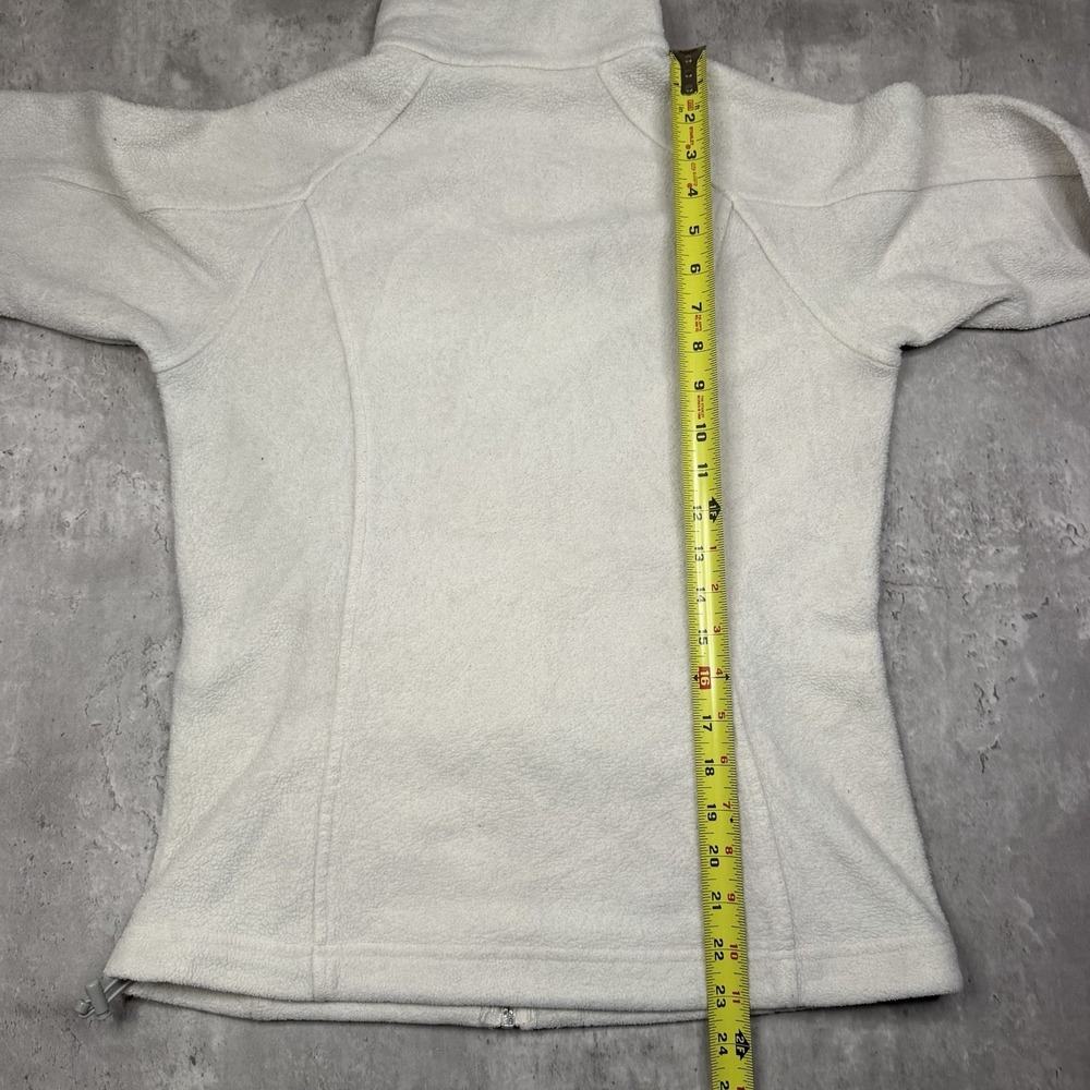 Columbia Fleece Jacket Womens Small White Full Zip Outdoor Lightweight Hiking - Picture 7 of 7